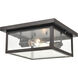 Evanton 2 Light 12 inch Powder Coated Bronze Outdoor Flushmount